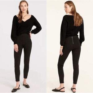 Bundle of 2 J. Crew Ponte Back Zip Leggings Black & Navy size 12